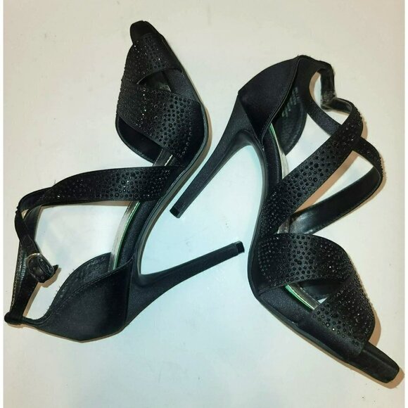 JLo Jennifer Lopez Flora Black Rhinestone Pumps - Size 7 - Picture 9 of 10